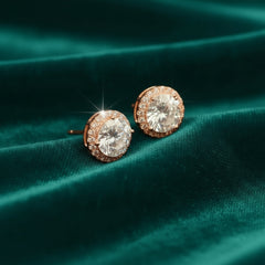 Round Moissanite Earrings