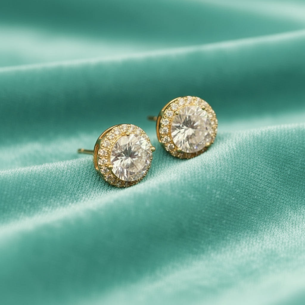 Round Moissanite Earrings